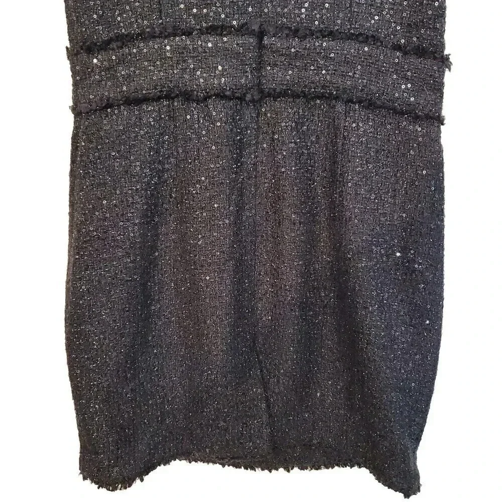 Michael Michael Kors Dress Womens Black 10P Petite Wool Shimmer Lined Fall Winte